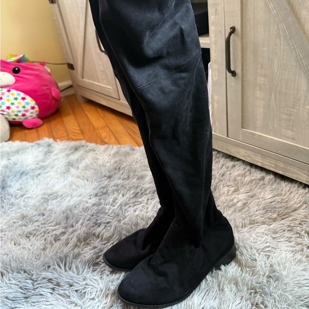 A New Day Black Over the Knee Boots